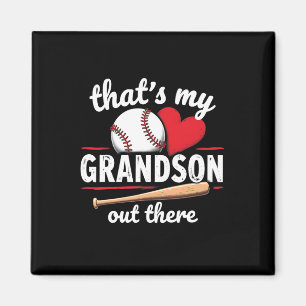 That's My Grandson Out There Baseball Grandma Moth Magnet