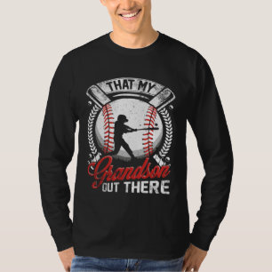 That's My Grandson Out There Baseball Grandma Moth T-Shirt