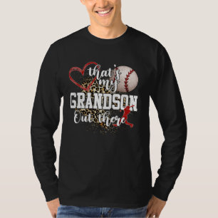 That's My Grandson Out There Baseball Grandma Moth T-Shirt