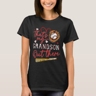That's My Grandson Out There Baseball Grandma Moth T-Shirt