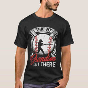That's My Grandson Out There Baseball Grandma Moth T-Shirt