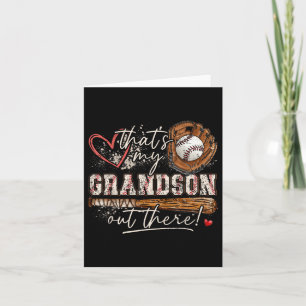 Thats My Grandson Out There Baseball Grandma Mothe Card