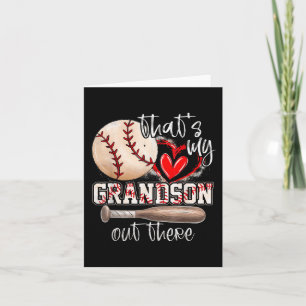 Thats My Grandson Out There Baseball Grandma Mothe Card
