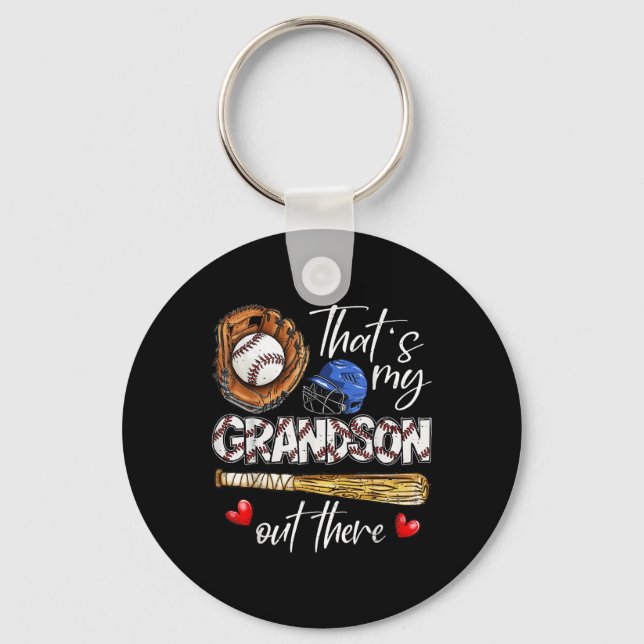 Thats My Grandson Out There Baseball Grandma Mothe Key Ring (Front)