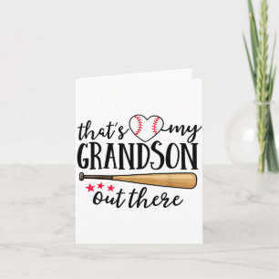 That's My Grandson Out There Baseball Grandma Squa Card