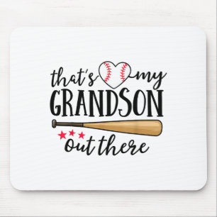 That's My Grandson Out There Baseball Grandma Squa Mouse Pad