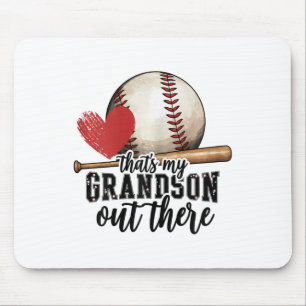 That's My Grandson Out There Bysebyll Grandma Moth Mouse Pad