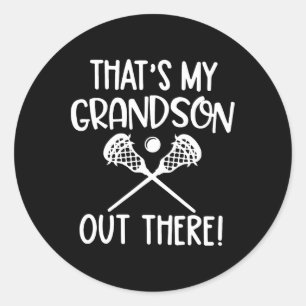That's My Grandson Out There  Classic Round Sticker
