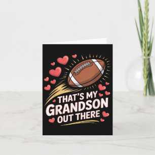 Thats My Grandson Out There Football Grandparent Card