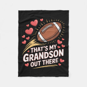 Thats My Grandson Out There Football Grandparent Fleece Blanket