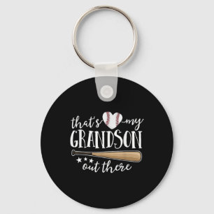 Thats My Grandson Out There Gift Women Baseball Gr Key Ring