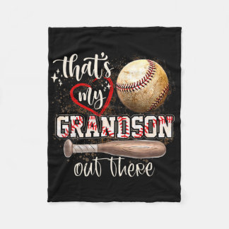 That's My Grandson Out There Sell Grandma Mothers  Fleece Blanket