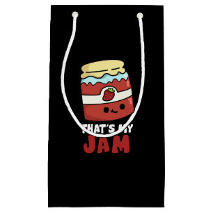 That's My Jam Funny Jar of Jam Pun Dark BG Small Gift Bag