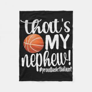 That's My Nephew Proud Sketll Aunt Sketll Auntie  Fleece Blanket