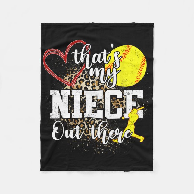 That's My Niece Out There Softll Auntie Uncle  Fleece Blanket (Front)