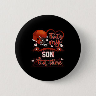 That's My Son Out There Funny Football Mom Mama Da 6 Cm Round Badge