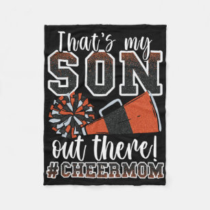 That's My Son Out There Funny Loud Proud Cheer Mum Fleece Blanket