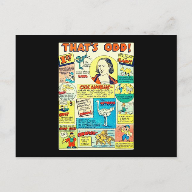 Thats Odd Comic Book Vintage Retro 50's Postcard (Front)