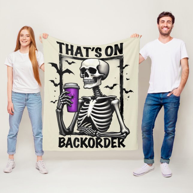 That's On Backorder Halloween Pharmacy Tech Fleece Blanket (In Situ)