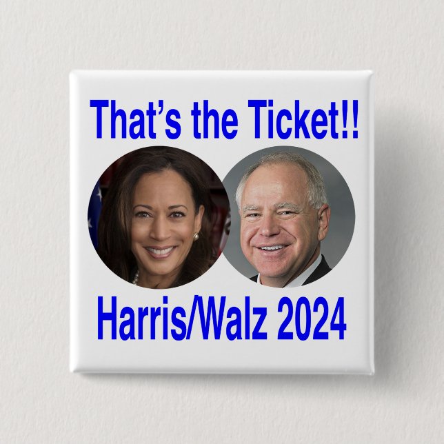 That's the Ticket 15 Cm Square Badge (Front)