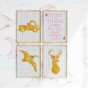 That's what Girls are Made of Nursery Art Set Poster