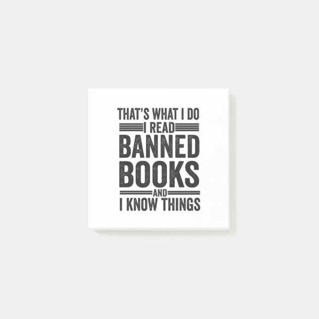 That's What i Do I Read Banned Books Funny Reading Post-it Notes (Front)