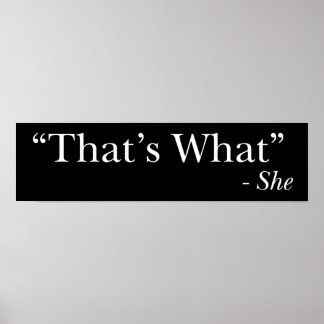 That's What She Said Funny Poster blk