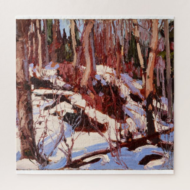 Thaw in the Woods, fine art painting Jigsaw Puzzle (Vertical)