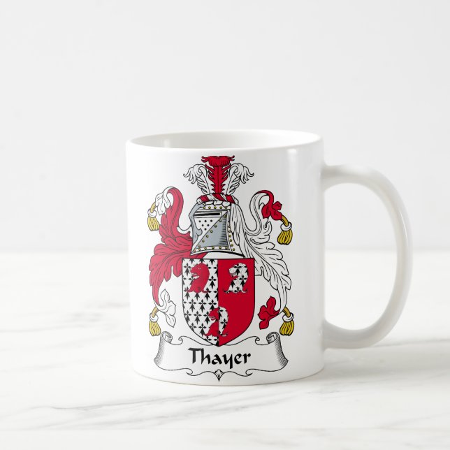 Thayer Family Crest Coffee Mug (Right)
