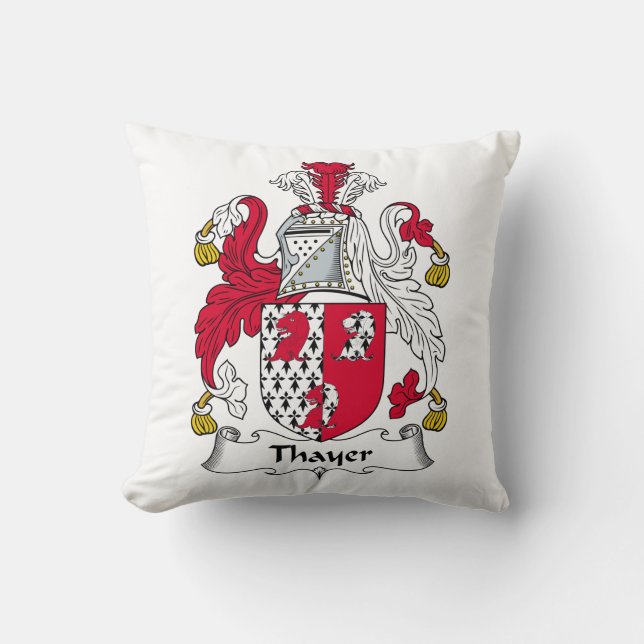 Thayer Family Crest Cushion (Front)