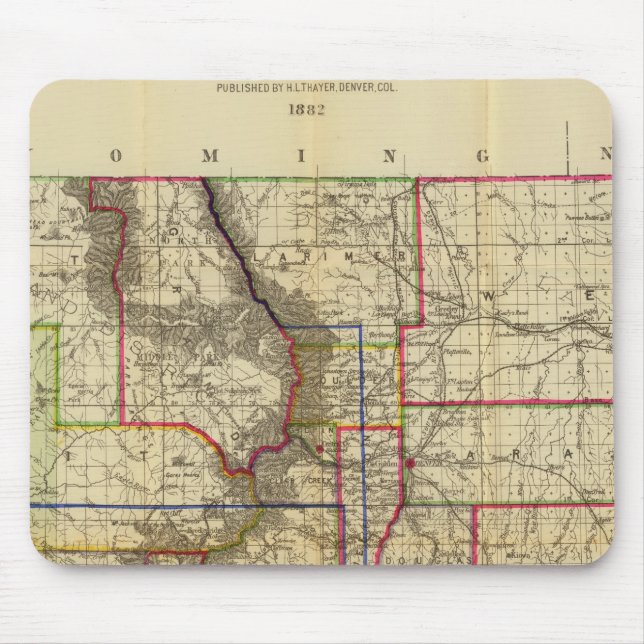 Thayer's map of Colorado 2 Mouse Pad (Front)