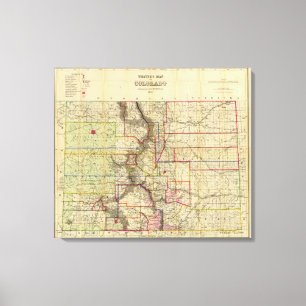 Thayer's map of Colorado Canvas Print