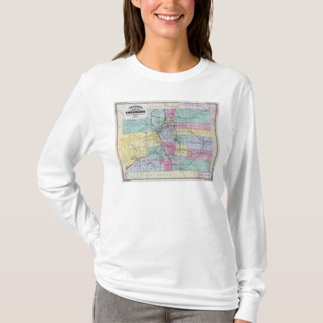 Thayer's Map of Colorado T-Shirt (Front)