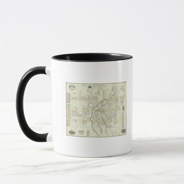 Thayer's Map of Denver Colorado Mug (Left)
