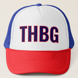 THBG RED WHITE BLUE TRUCKER HAT
