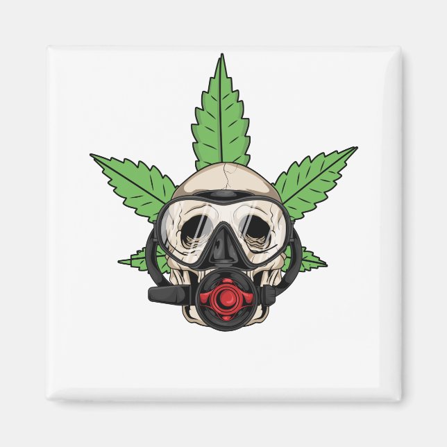 THC Weed Scuba Diver Magnet (Front)