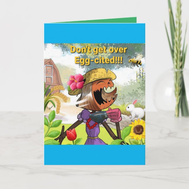 #The3Scarecrows Colourful Easter Card (Front)