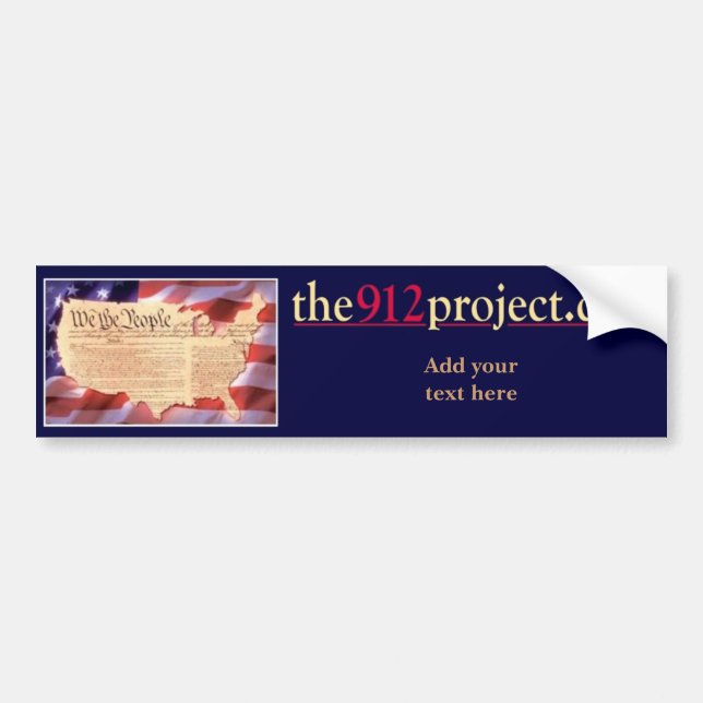 the912project.com America bumper sticker custom (Front)