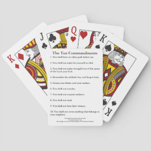 The 10 Commandments 48 Wallet Size Playing Cards