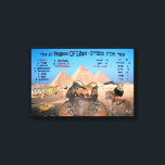 The 10 Plagues Of Egypt - English & Hebrew Canvas Print<br><div class="desc">"Jewish Expressions, " offers a shopping experience as you will not find anywhere else. Welcome to our store. Tell your friends about us and send them our link:  http://www.zazzle.com/YehudisL?rf=238549869542096443*</div>
