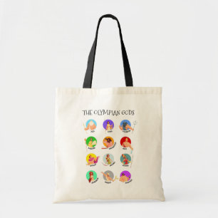 The 12 Olympian Gods of Greek Mythology Tote Bag
