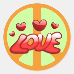The 1960s: Peace and Love Sticker
