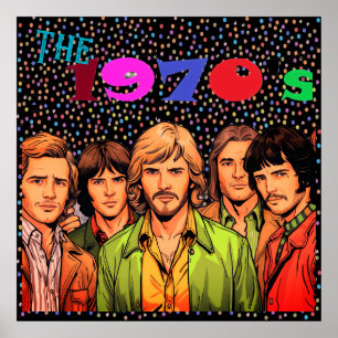 The 1970's Retro Vibe 24x24" Wall Poster