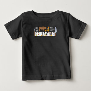 The 1 Rare Medium Well Grillfather BBQ Lovers Baby T-Shirt
