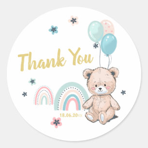 The 1st Birthday Thank You Sticker 