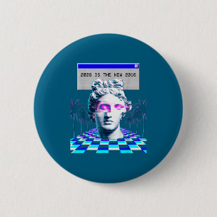 The 2016 Vaporwave Glitch Statue Aesthetic 6 Cm Round Badge