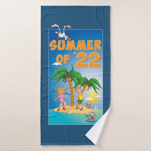 The 2022 happy summer bath towel (Bath Towel)