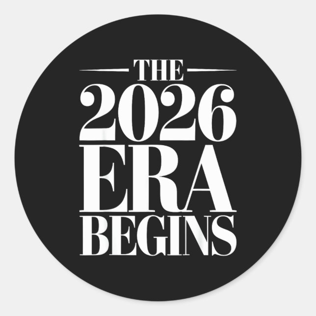 The 2026 Era Begins Future Mindset Forward Revolut Classic Round Sticker (Front)