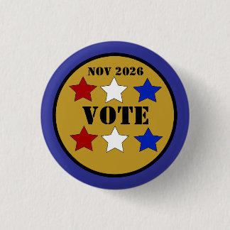 The 2026 Vote 3 Cm Round Badge