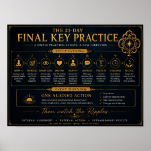 The 21-Day Final Key Practice Poster